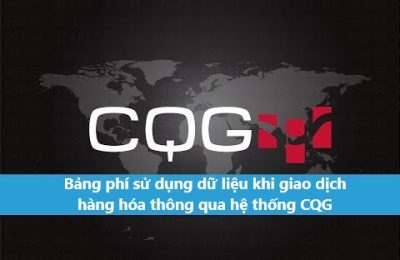 Bảng phí sử dụng dữ liệu khi giao dịch hàng hóa thông qua CQG