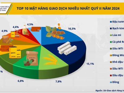 op 10 sản phẩm hàng hóa được giao dịch nhiều nhất tại Việt Nam quý II/2024