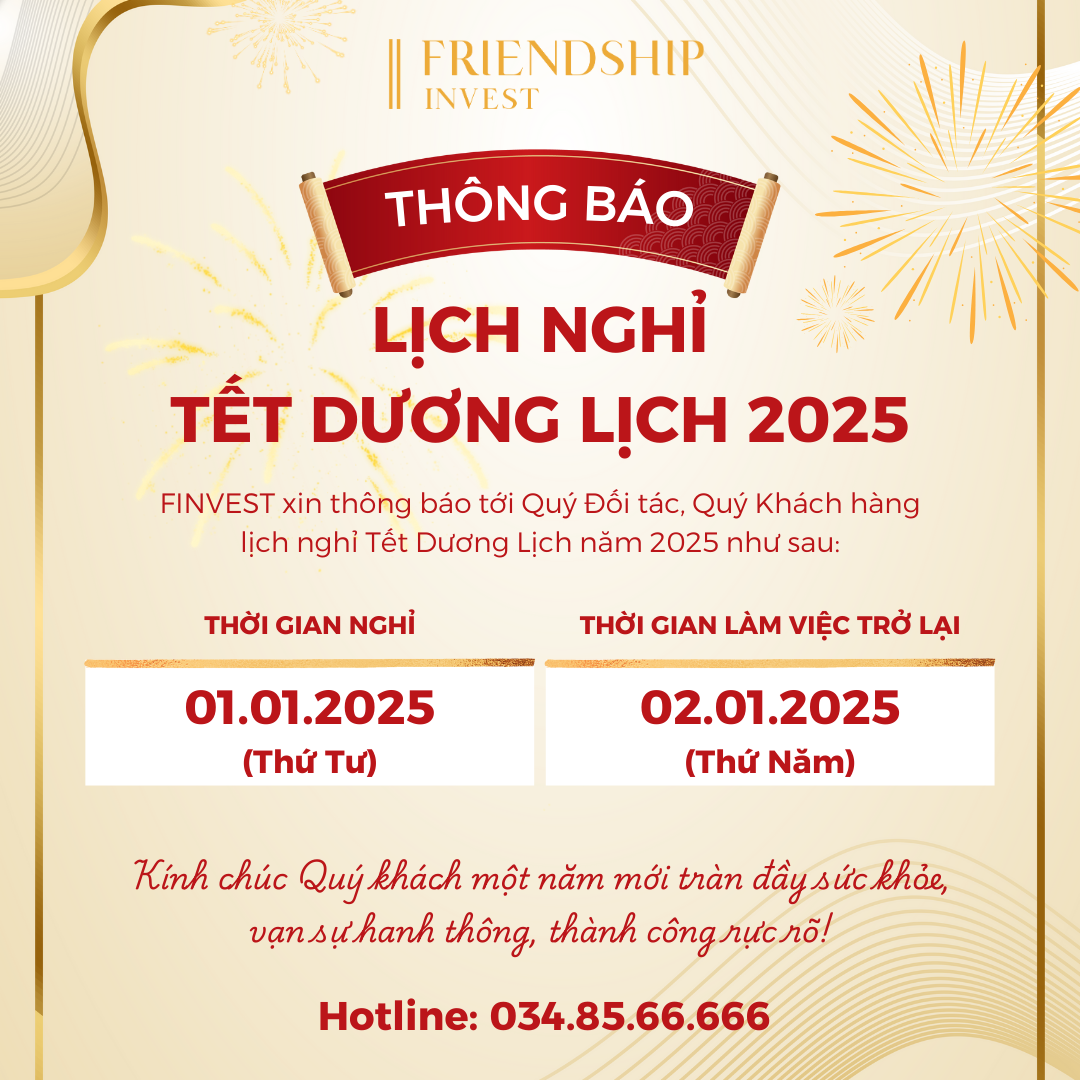 [Thông báo] Lịch nghỉ Tết Dương lịch năm 2025