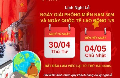 [Thông báo] Hoạt động giao dịch hàng hóa trong dịp nghỉ lễ 30/4 - 1/5