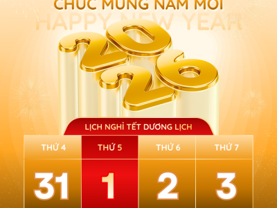 [Thông báo] Lịch nghỉ Tết Dương lịch năm 2026