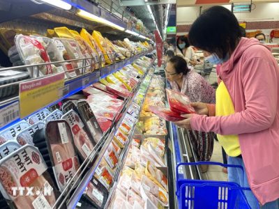 TP. HCM tăng nguồn cung, ổn định giá thịt heo dịp Tết (Ảnh: Hương Giang/TTXVN)